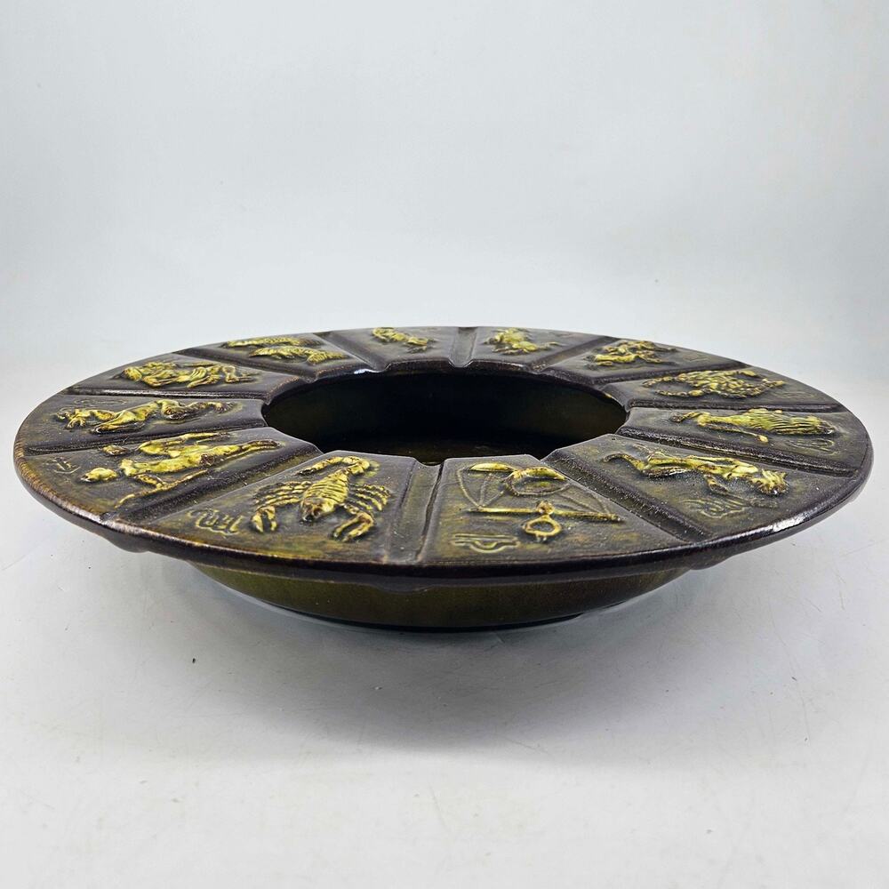 Vintage zodiac horoscope Maddux of California Ashtray bowl Mid Century modern